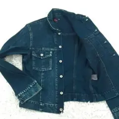美品◎45R デニムジャケット Gジャン 藍染め インディゴ染め 日本製