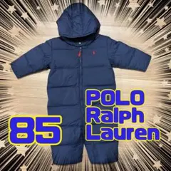 【人気！】【ポロ・ラルフ・ローレン】フード付きジャンプスーツ ネイビー ベビー
