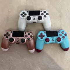 【ジャンク品】SONY 純正品 PS4コントローラー 限定カラー有り 3点セット