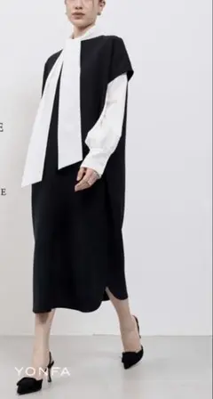 YONFA クーコーワンピースネイビーS