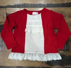 WILL MERY（ウィルメリー） 赤　長袖　ニット　カットソー 　110