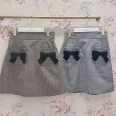 evelyn ポケットビッグリボンスカート　ブラウン