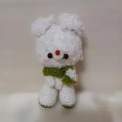 小さなウサギちゃんのぬいぐるみ ハンドメイド 作家 アートドール