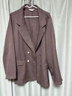 チェック柄ダブルブレストジャケット