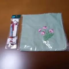 【新品】ハローキティシャープペン　花柄ハンカチセット