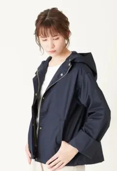 ANAYI アナイ シャンブレータフタフードジャケット 36 上品 薄手 