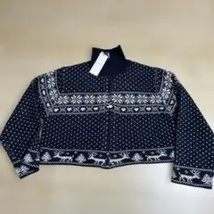 エムズエキサイトノルディック柄 ネイビー ジップFサイズ