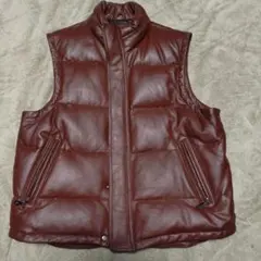 レザー ダウンベスト