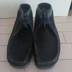 Clarks 黒 スエードワラビーシューズ