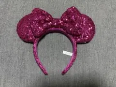 ディズニー カチューシャ スパンコール ピンク