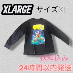 激レアXLARGE ロングTシャツ XL ブラック　エクストララージ　ラージ