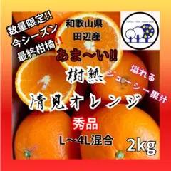 秀品 2kgラスト2箱!和歌山県田辺産 清見オレンジ きよみ 清美 柑橘