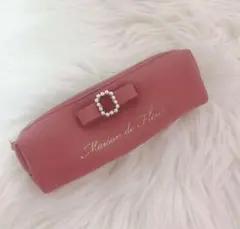 Maison de FLEUR パールビジュー合皮リボンペンケース レア