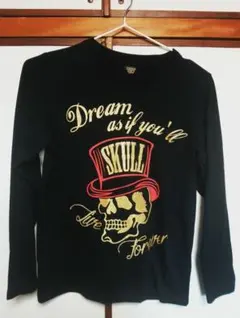 スカルデザイン 長袖カットソー