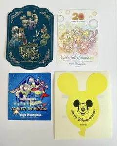 東京ディズニーリゾート 配布シール4枚セット