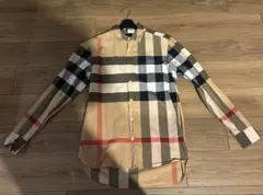 バーバリー ノバチェック メガチェック コットンポプリン 長袖 シャツ メンズ