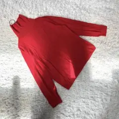 美品【イッツインターナショナル】（M）タートルネックニット ローズ ウール混