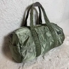 美品　PORTER　ポーター　タンカー　ダッフル　ドラムバッグ　セージグリーン