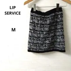 リップサービス ミニスカート ブラック＆ホワイト М