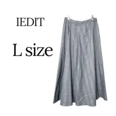 IEDIT フェリシモ グレンチェックフレアスカート Lサイズのサムネイル