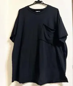 antiqua アンティカ　オーバーサイズ　カットオフ　ポケットTシャツ　黒のサムネイル