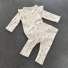 H&M オーガニックコットン 花柄ロンパース、ズボン