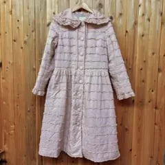 極美品　PINK HOUSE　ピンクハウス　ロングコート　フリル　ブラック　M 極美品 PINK HOUSE ピンクハウス ロングコート フリル ブラック