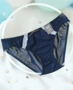 ☆タンス整理品 SANEI 星柄パンテイ♪ ネイビー M
