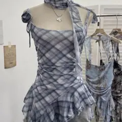 新品y2k フェアリー グランジ 平成ギャル フリルキャミトップス コケット