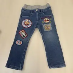 アンパンマン　刺繍パッチ付き　ストレッチデニムパンツ 90cm