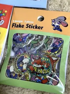 国内正規品　ホログラムシール　フレークステッカー　ズートピア　レア