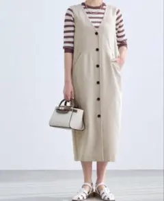 green label relaxing Vネック ベスト ジレ