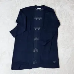 SEVENDAYS=SUNDAY ネイビー 透かし編み カーディガンのサムネイル
