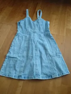GU GIRLSジャンパースカート　デニムブルー