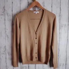 UNIQLO ユニクロ 長袖 カーディガン L ウール 100% ベージュ