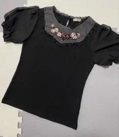 axes femme 黒 ブラック　半袖シャツ 透け感のサムネイル