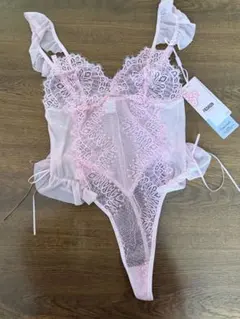 新品 ピンク レース テディ ランジェリー ワンピースタイプ S-M