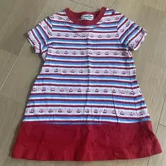 familiar ストライプワンピース チュニック　90