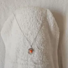 お値下げしました 珊瑚チェーンネックレス (シルバー)