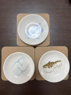 け*ろ様 葛飾北斎　一番くじ　F賞　鮮魚の小皿　3点セット