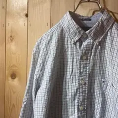 AE6537 TOMMY HILFIGER 長袖シャツ ブルーチェック S