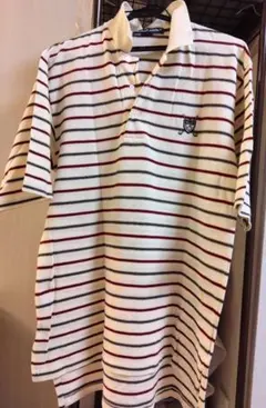 RALPH LAUREN ポロシャツ M アイボリー ストライプ