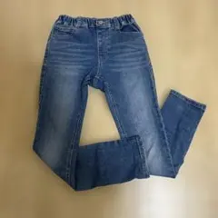 ブランシェス140cm デニム ブルー スリム 長ズボン