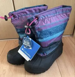 [新品未使用] 19cm Columbia 子ども用スノーブーツ 青紫