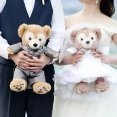 【ぬいぐるみ付】ダッフィー&シェリーメイ　ウエディングドール【結婚式】