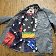SOPHNET. クレイジーパターン裏地 アンコンジャケット グレー Sサイズのサムネイル
