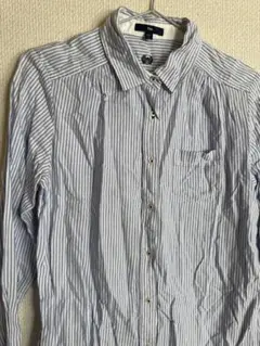 Gap 青と白のストライプ 長袖シャツ