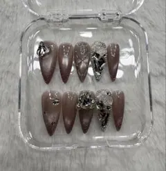 ワンホンネイル、埋め尽くしネイル、キルティング、マグネットネイル