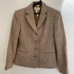 TALBOTS Ｓサイズ　ベージュ系 ツイード テーラードジャケット　匿名配送