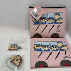 クレヨンしんちゃん　ポーチ　ヘアゴム　クリップ　セット